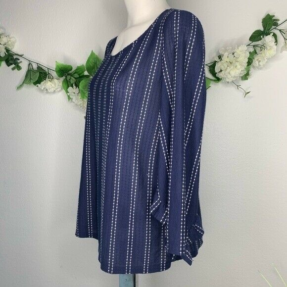 NWT | Anthropology | W5 Striped Ruffle Sleeve Top - Picture 2 of 7